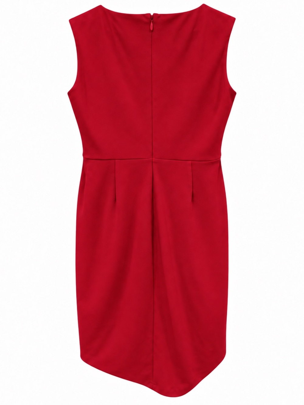 Laundry by Shelli Segal Ruby Cherry Red Draped Sheath Cocktail Dress Size 8 - Picture 4 of 7